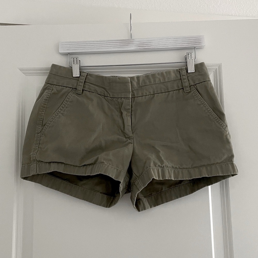 J. Crew Chinos Classic Twill Faded Green Shorts Preppy Y2K Casual